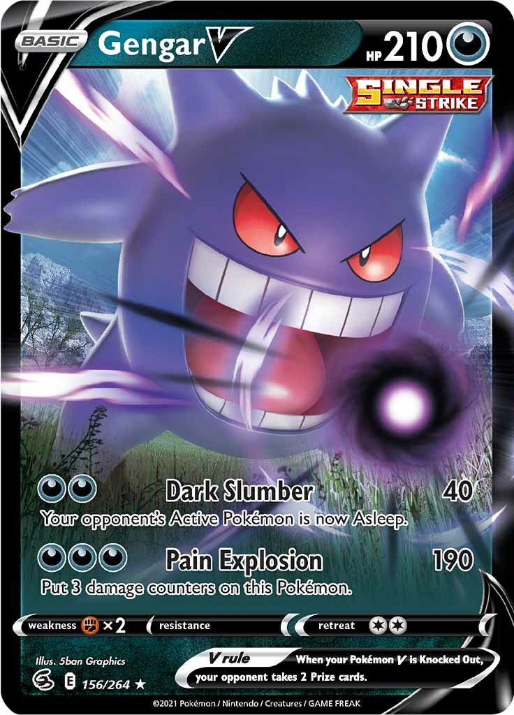Gengar V (156/264) [Sword & Shield: Fusion Strike] | Odin's Place