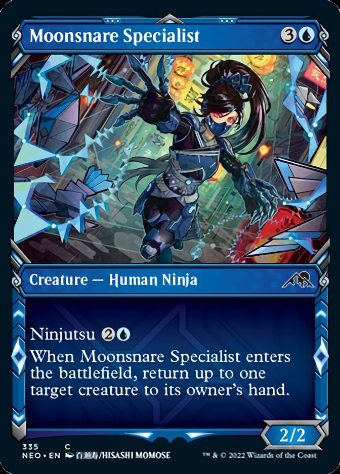Moonsnare Specialist (Showcase Ninja) [Kamigawa: Neon Dynasty] | Odin's Place