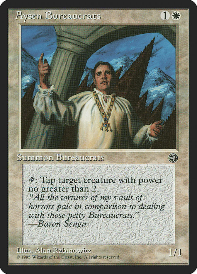 Aysen Bureaucrats (Baron Sengir Flavor Text) [Homelands] | Odin's Place