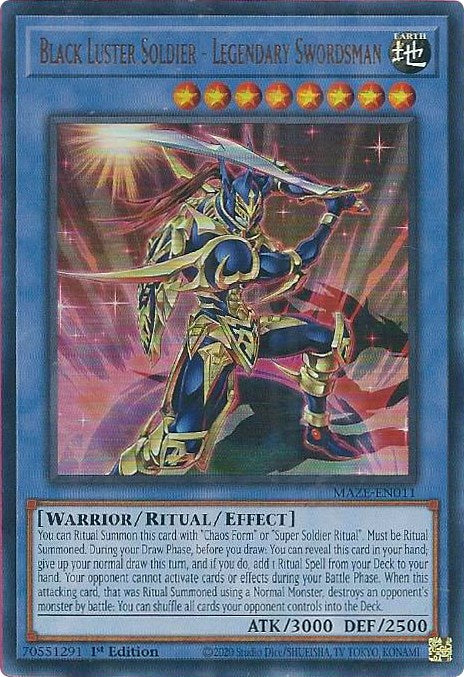 Black Luster Soldier - Legendary Swordsman [MAZE-EN011] Ultra Rare | Odin's Place
