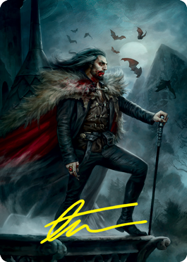 Dracula, Blood Immortal Art Card (Gold-Stamped Signature) [Innistrad: Crimson Vow Art Series] | Odin's Place