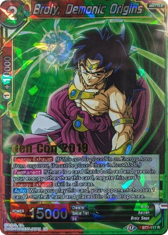 Broly, Demonic Origins (Gen Con 2019) (BT7-117) [Promotion Cards] | Odin's Place