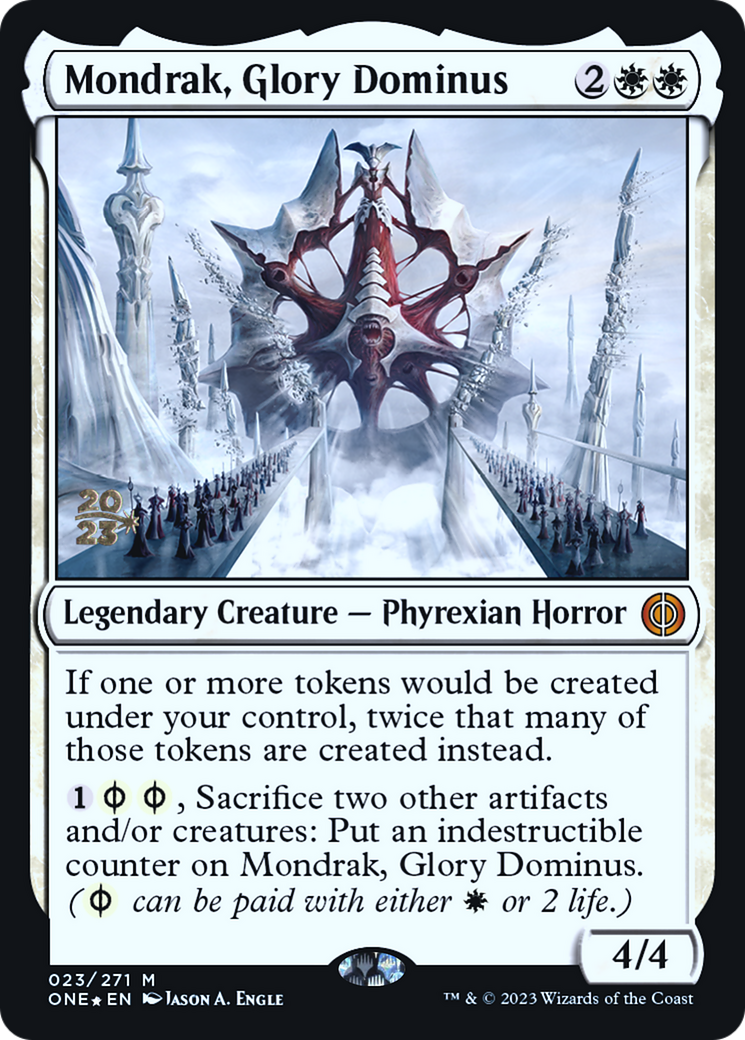 Mondrak, Glory Dominus [Phyrexia: All Will Be One Prerelease Promos] | Odin's Place