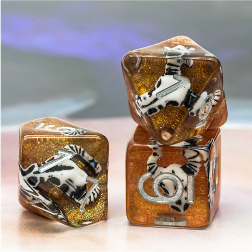 Foam Brain Desert Bull Head Poly 7 Dice Set | Odin's Place