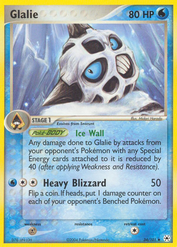 Glalie (34/101) [EX: Hidden Legends] | Odin's Place