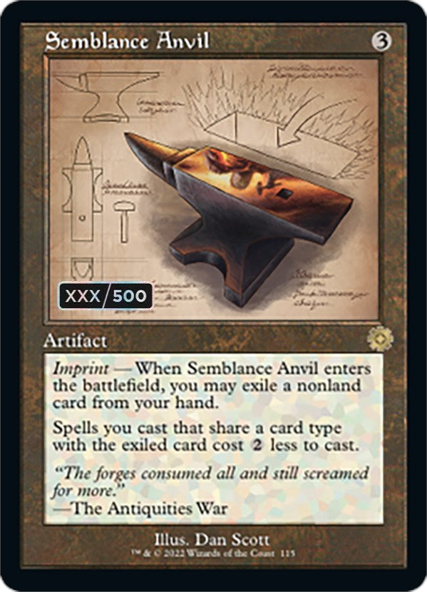 Semblance Anvil (Retro Schematic) (Serialized) [The Brothers' War Retro Artifacts] | Odin's Place