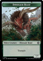 Dinosaur Beast // Dinosaur Double-Sided Token [The Lost Caverns of Ixalan Commander Tokens] | Odin's Place