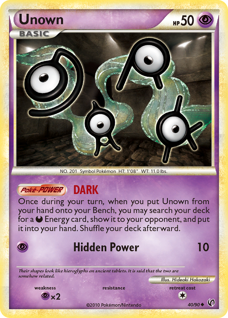 Unown (40/90) [HeartGold & SoulSilver: Undaunted] | Odin's Place