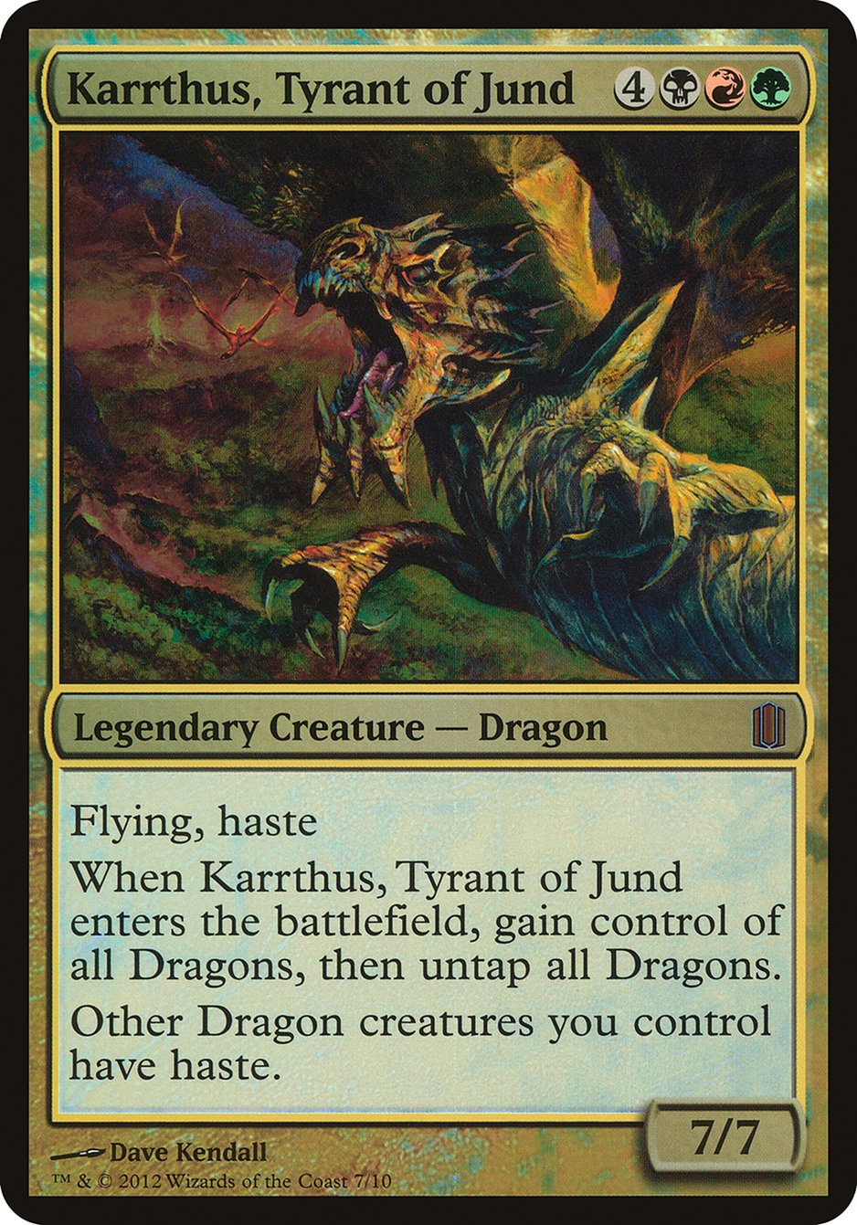 Karrthus, Tyrant of Jund (7) (Oversized) [Commander's Arsenal Oversized] | Odin's Place