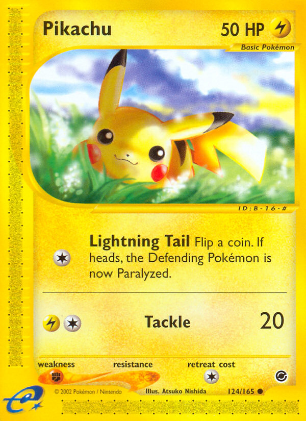 Pikachu (124/165) [Expedition: Base Set] | Odin's Place