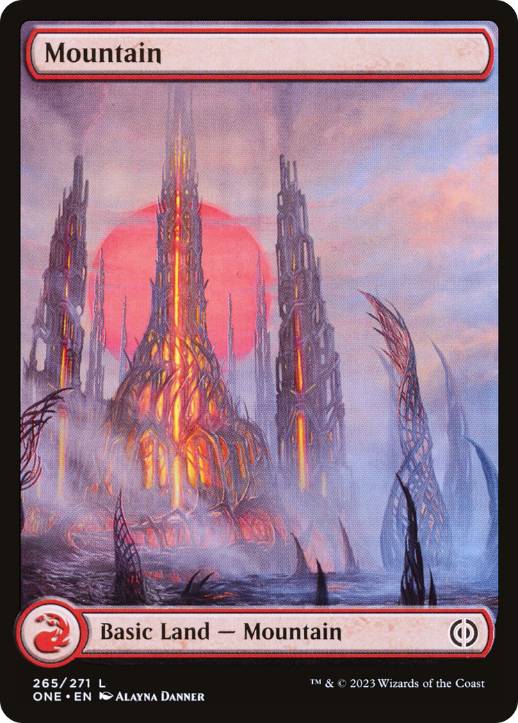 Mountain (265) (Full-Art) [Phyrexia: All Will Be One] | Odin's Place