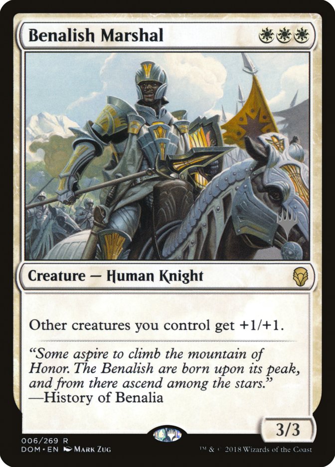 Benalish Marshal (Promo Pack) [Dominaria Promos] | Odin's Place