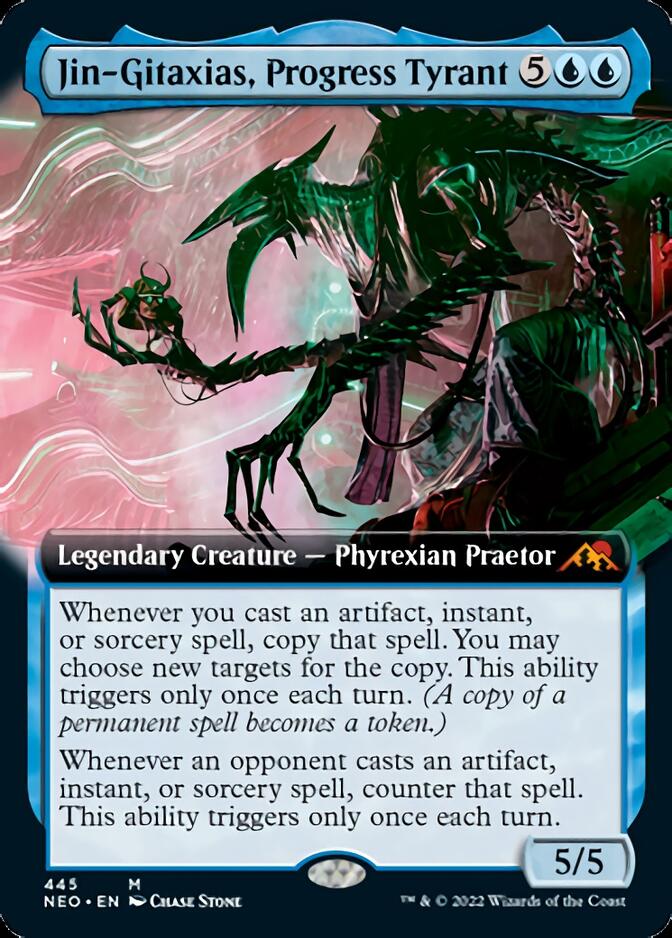 Jin-Gitaxias, Progress Tyrant (Extended Art) [Kamigawa: Neon Dynasty] | Odin's Place