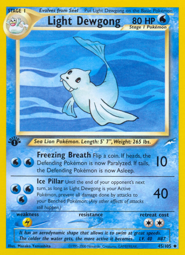 Light Dewgong (45/105) [Neo Destiny 1st Edition] | Odin's Place