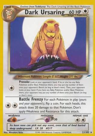 Dark Ursaring (21/105) [Neo Destiny Unlimited] | Odin's Place