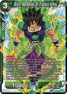 Broly, Berserker of Frieza's Army (BT14-084) [Cross Spirits] | Odin's Place