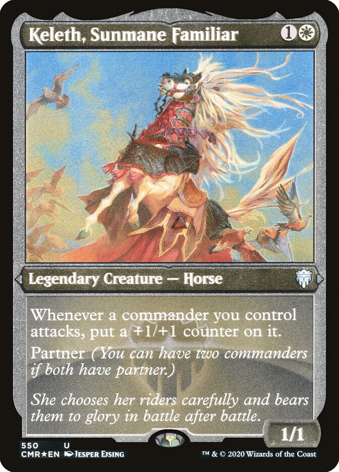 Keleth, Sunmane Familiar (Etched) [Commander Legends] | Odin's Place