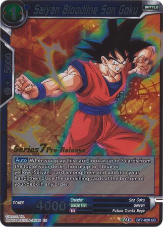 Saiyan Bloodline Son Goku (BT7-028_PR) [Assault of the Saiyans Prerelease Promos] | Odin's Place