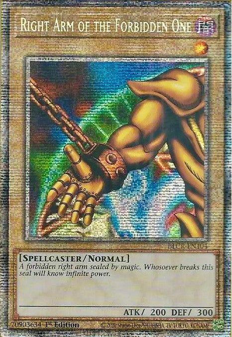 Right Arm of the Forbidden One [BLCR-EN104] Starlight Rare | Odin's Place