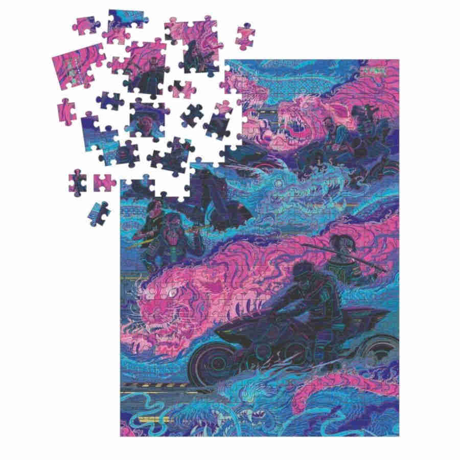 1000 Piece Puzzle: Cuberpunk 2077 Night City Gang: Tyger Claws | Odin's Place