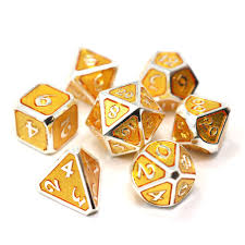 Die Hard Dice Mythica Platinum Topaz Poly 7 Set | Odin's Place