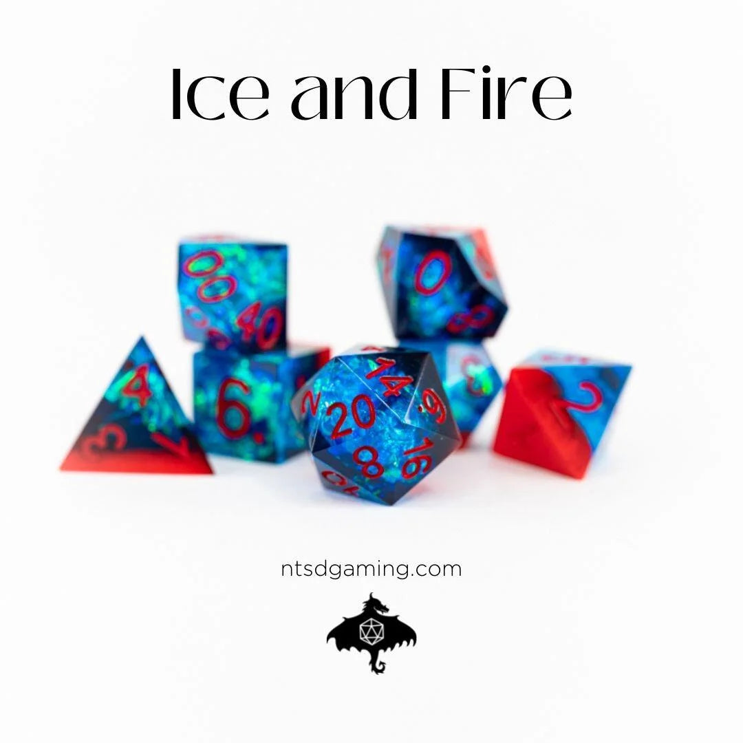 NTSD Sharp-Edged Dice in Test Tube, Assorted Styles | Odin's Place
