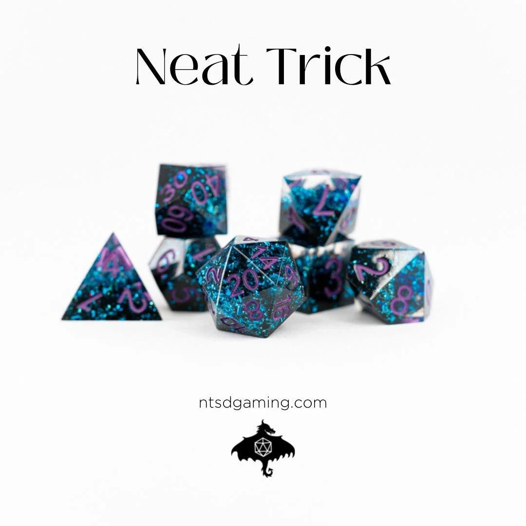 NTSD Sharp-Edged Dice in Test Tube, Assorted Styles | Odin's Place