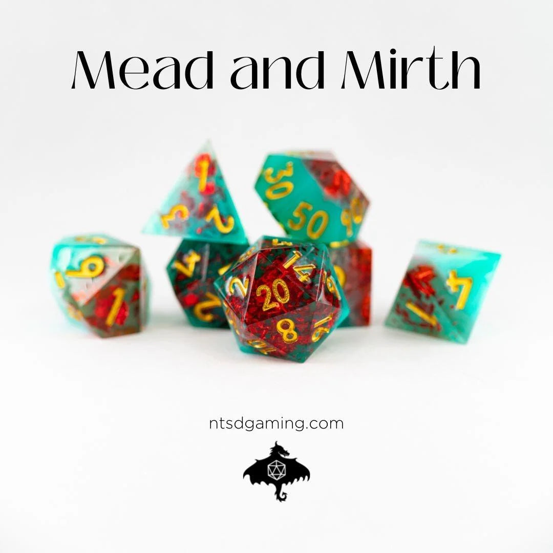 NTSD Sharp-Edged Dice in Test Tube, Assorted Styles | Odin's Place