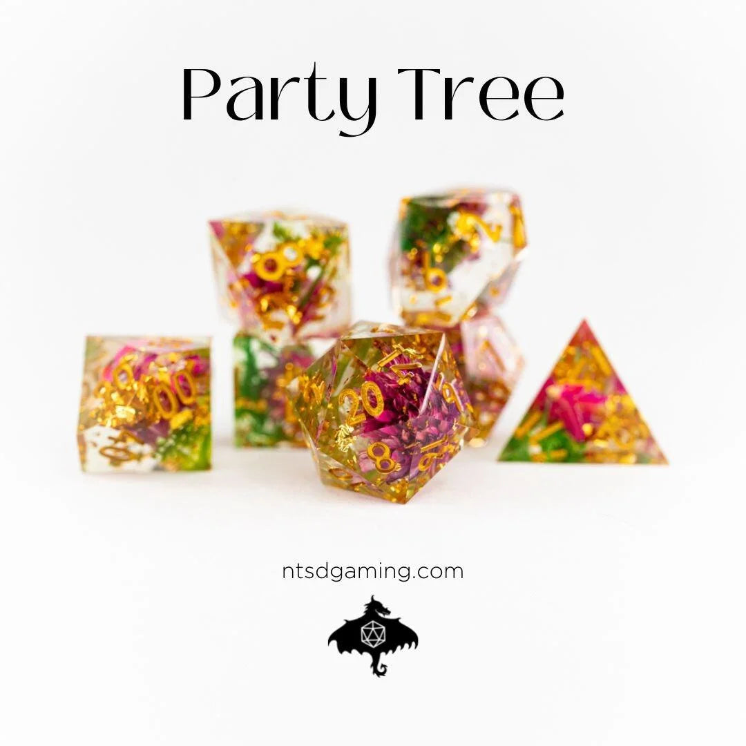 NTSD Sharp-Edged Dice in Test Tube, Assorted Styles | Odin's Place