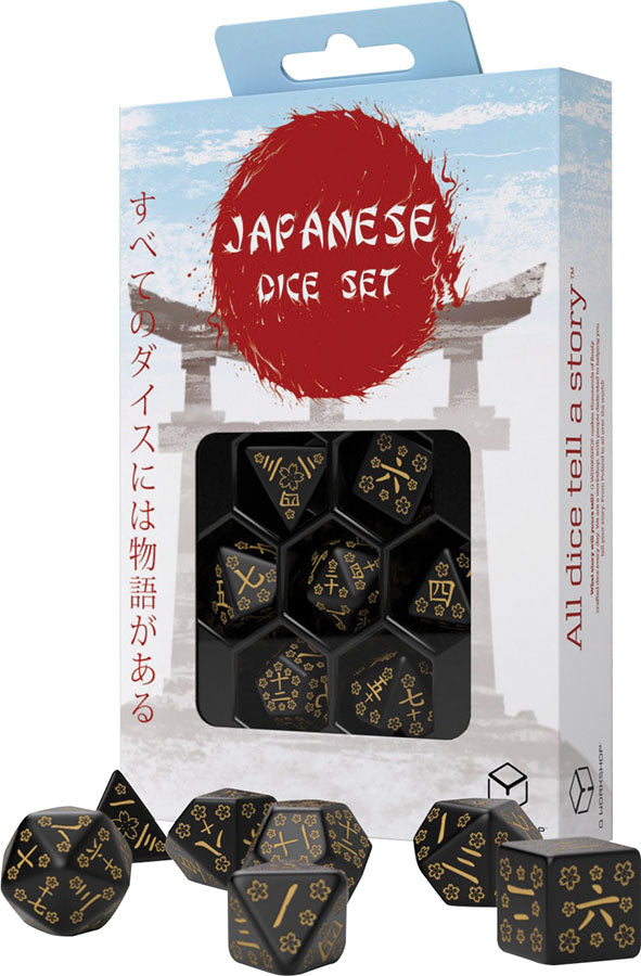Q Workshop: Japanese Deep Night Firefly Poly 7 Dice Set | Odin's Place