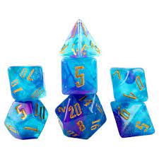 RPG Dice Set (7): Cerulean Nebula | Odin's Place