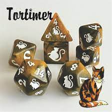 Black Oak Workshop: Kitty-Clacks Polyhedral Dice Set | Odin's Place