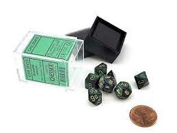 Chessex Scarab Mini Jade With Gold Poly 7 Set | Odin's Place