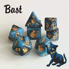 Black Oak Workshop: Kitty-Clacks Polyhedral Dice Set | Odin's Place