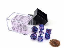 Chessex Nebula Mini Nocturnal With Blue Luminary Poly 7 Set | Odin's Place