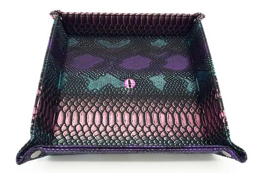 Old School Dice Dragon Eye Rolling Tray: Spectral Purple & Green | Odin's Place
