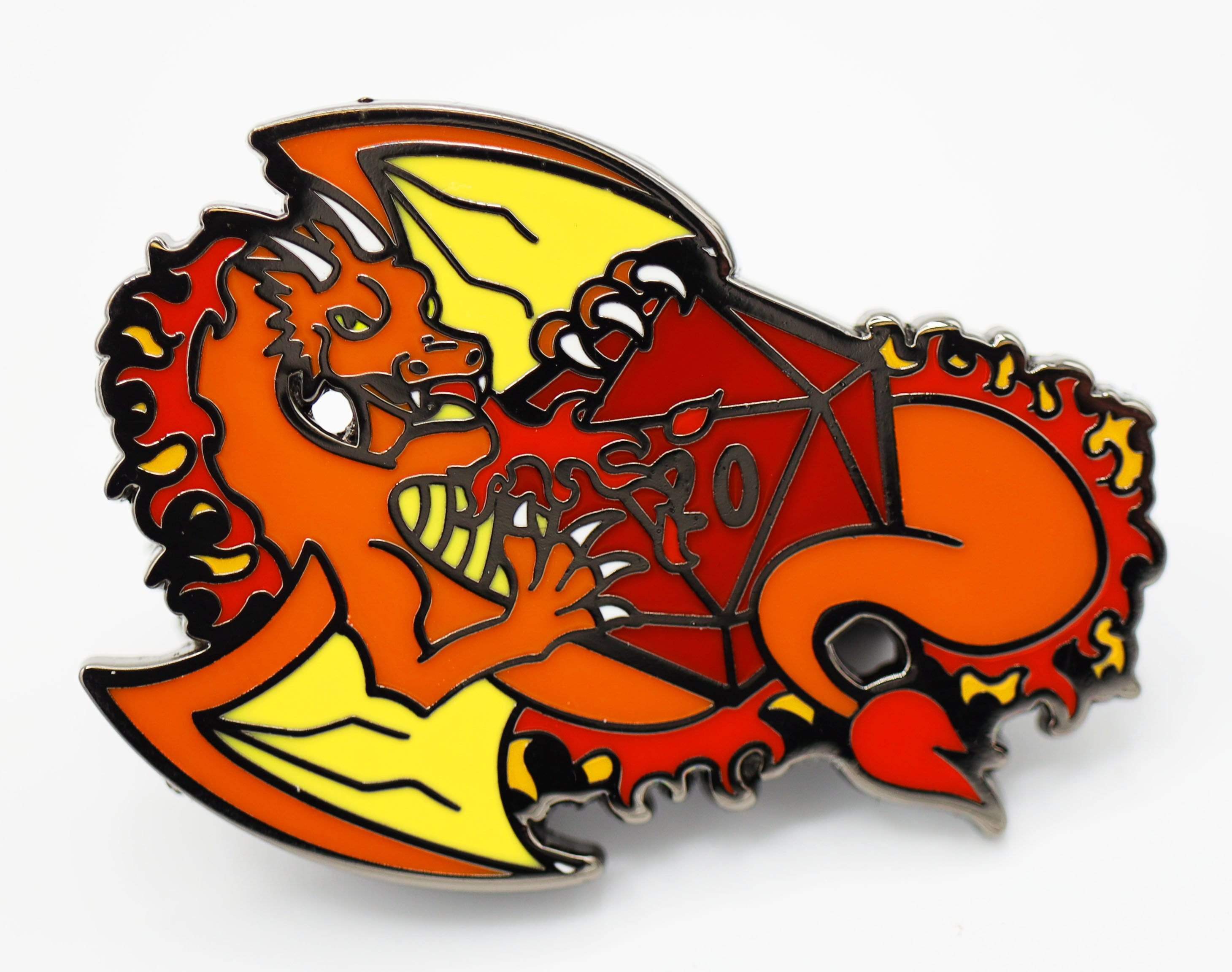 Foam Brain Dice Dragons Pin: Fire | Odin's Place