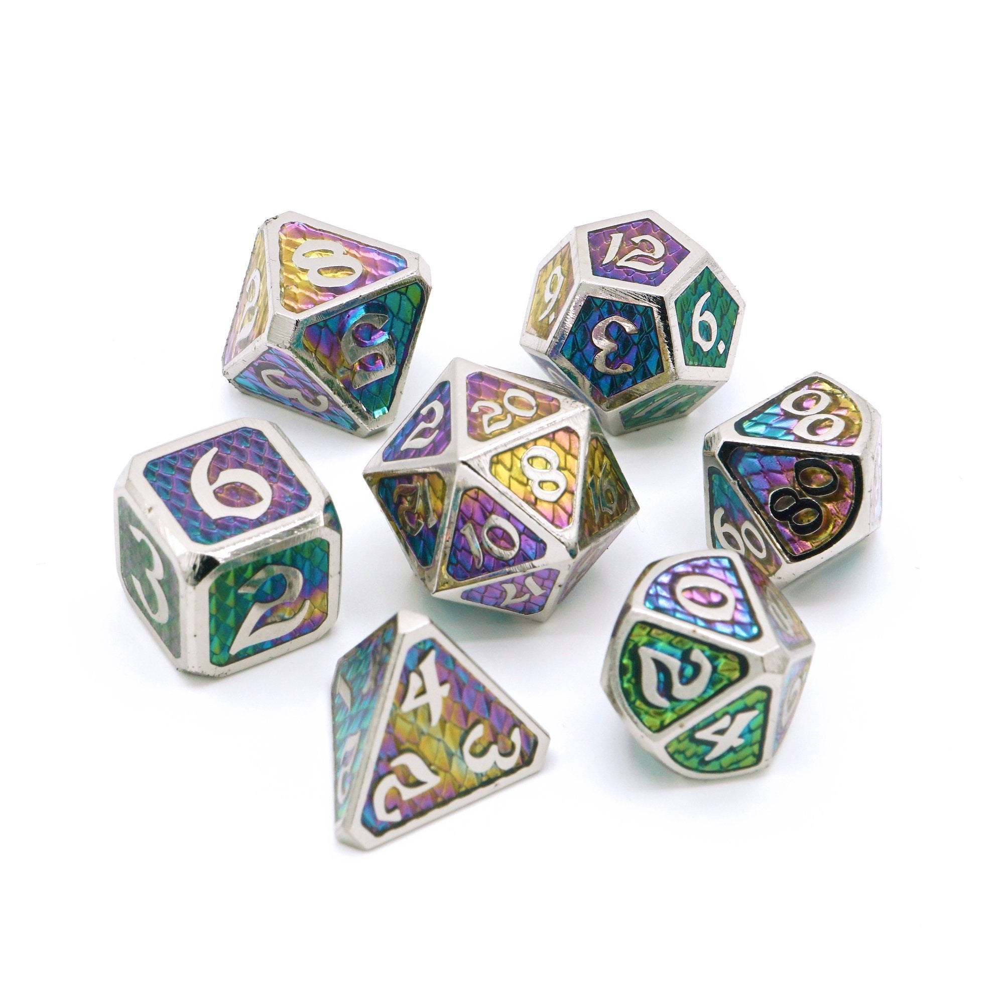 Die Hard Dice Drakona Khaos Aether Metal Dice Set | Odin's Place