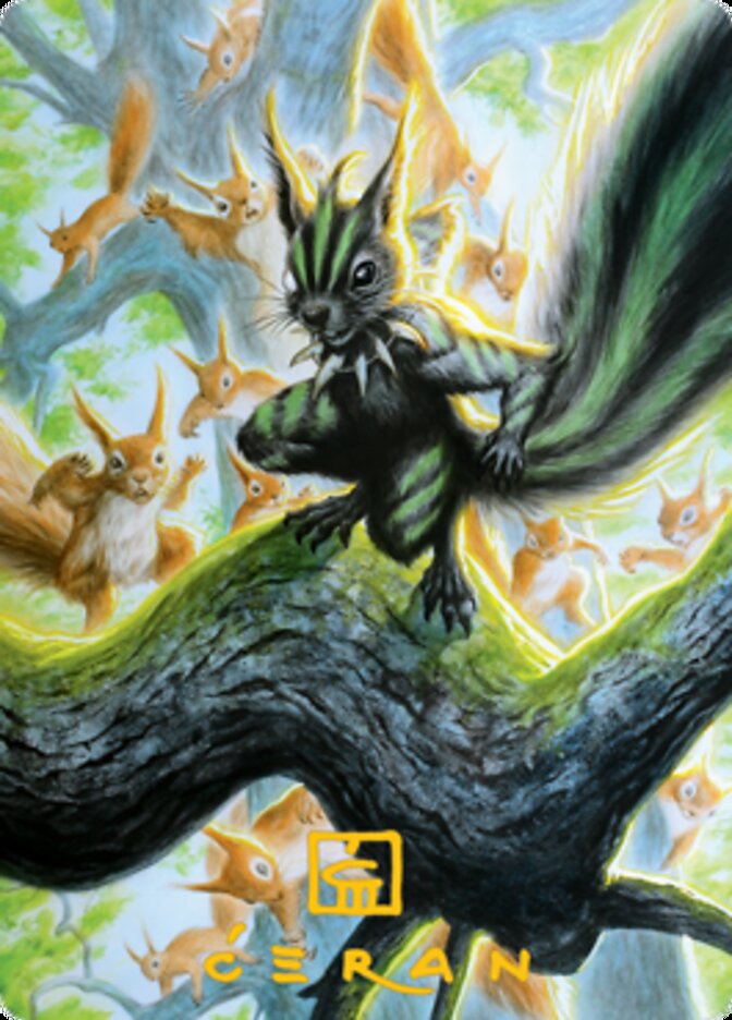 Chatterfang, Squirrel General Art Card (67) (Gold-Stamped Signature) [Modern Horizons 2 Art Series] | Odin's Place