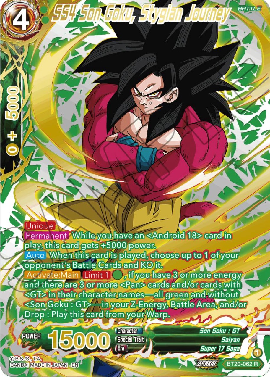 SS4 Son Goku, Stygian Journey (Gold-Stamped) (BT20-062) [Power Absorbed] | Odin's Place