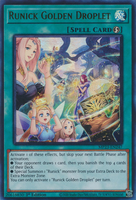 Runick Golden Droplet [MP23-EN247] Ultra Rare | Odin's Place