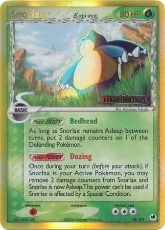 Snorlax (10/101) (Delta Species) (Stamped) [EX: Dragon Frontiers] | Odin's Place