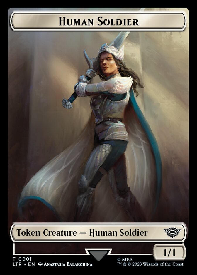 Human Soldier Token (01) [The Lord of the Rings: Tales of Middle-Earth Tokens] | Odin's Place