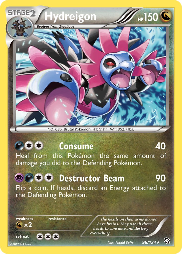 Hydreigon (98/124) (Cracked Ice Holo) (Theme Deck Exclusive) [Black & White: Dragons Exalted] | Odin's Place
