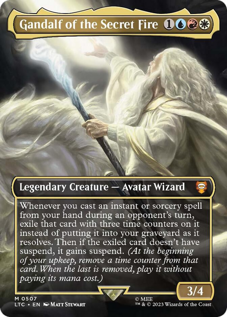 Gandalf of the Secret Fire (Borderless) [The Lord of the Rings: Tales of Middle-Earth Commander] | Odin's Place