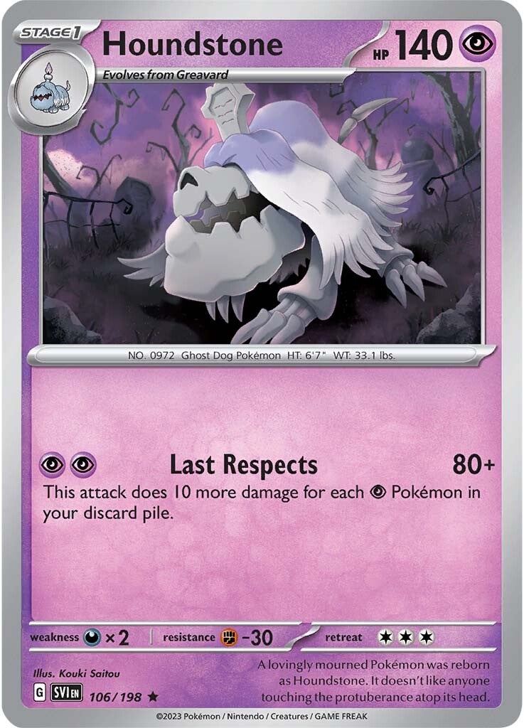 Houndstone (106/198) [Scarlet & Violet: Base Set] | Odin's Place