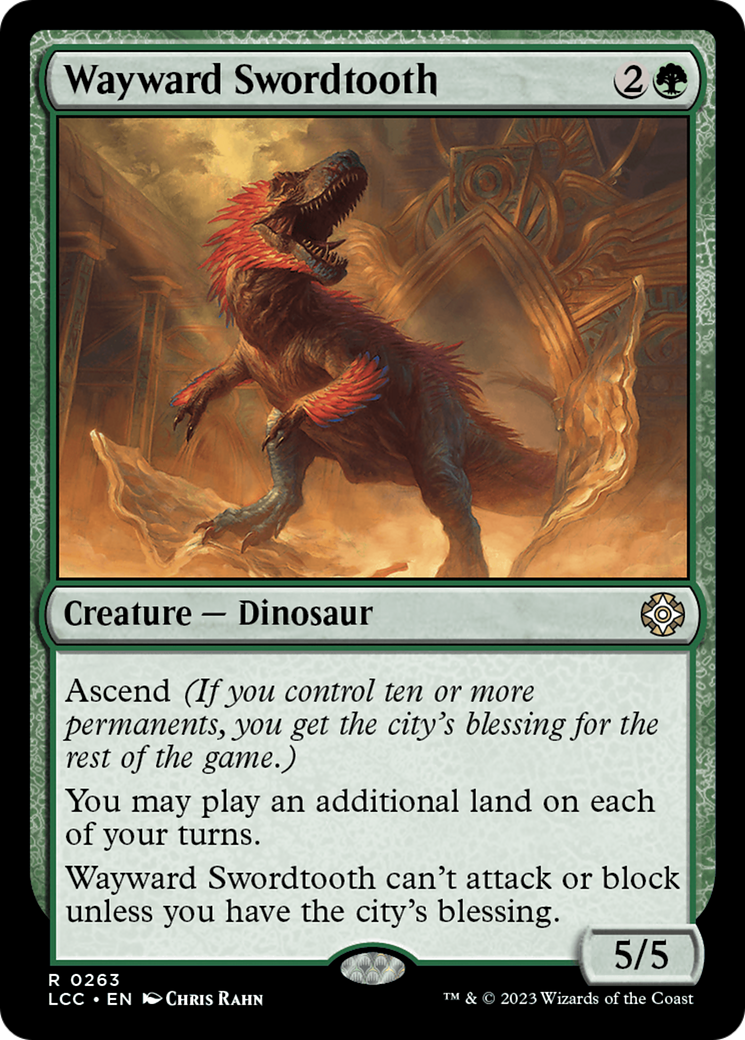 Wayward Swordtooth [The Lost Caverns of Ixalan Commander] | Odin's Place