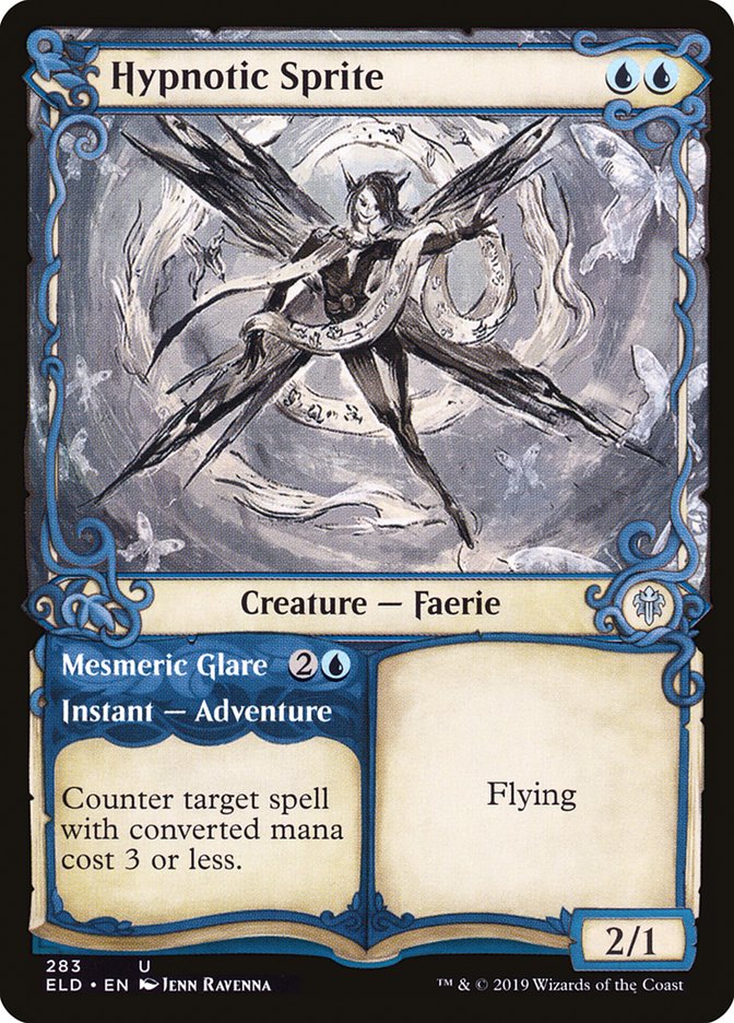Hypnotic Sprite // Mesmeric Glare (Showcase) [Throne of Eldraine] | Odin's Place