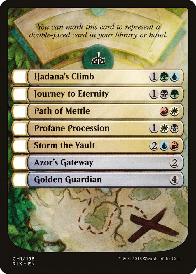 Rivals of Ixalan Checklist [Rivals of Ixalan Tokens] | Odin's Place