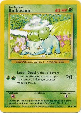 Bulbasaur (44/102) [Base Set Unlimited] | Odin's Place